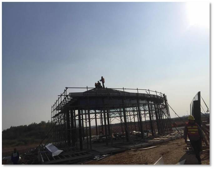 Construction of Steel Structure Community Gate